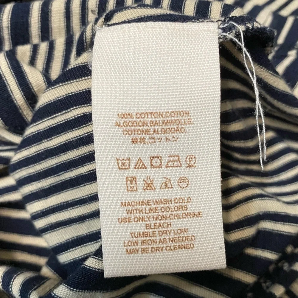 𝅺FREE People Navy & Cream Wrap Top NWOT Sz XXS - Picture 5 of 6